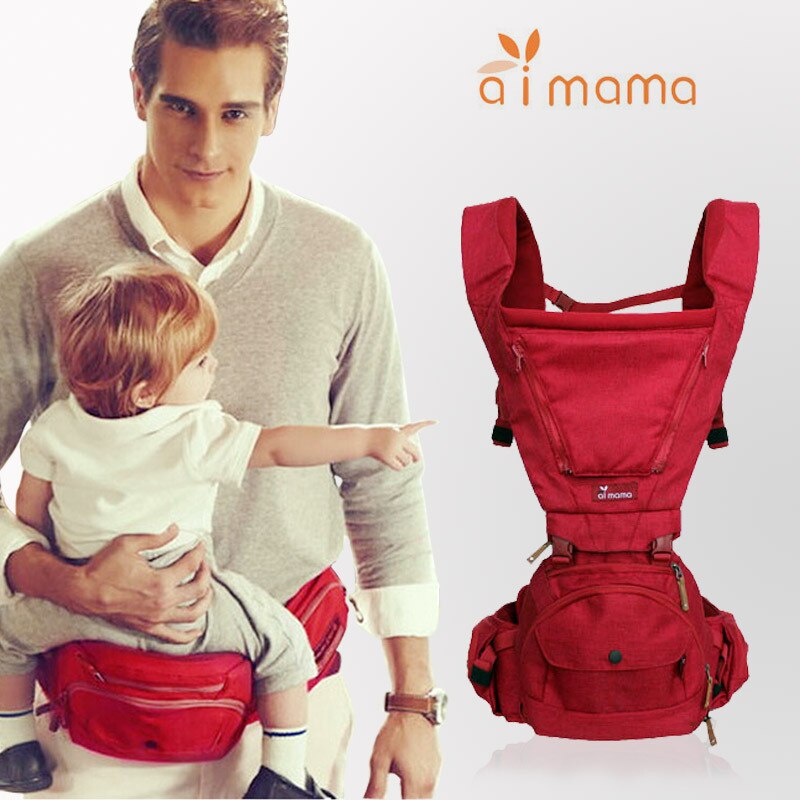 Aimama Ademend Aluminium Kangoeroe Draagzak Multifunctionele Canguru Heupdrager Portabebe Hip Seat Voor Baby Sling Mochila