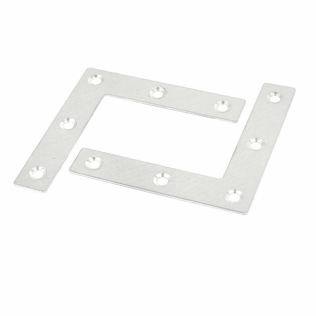 80mmx80mm Stainless Steel L Shaped Flat Corner Brace Angle Bracket Plate 10pcs