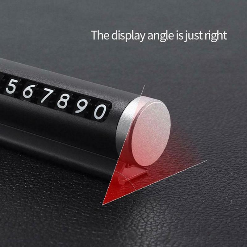 Luminous Car Temporary Parking Card Phone Number Plate Magnetic Adsorption 3D Auto Mobile Phone Number Card Car Sticker