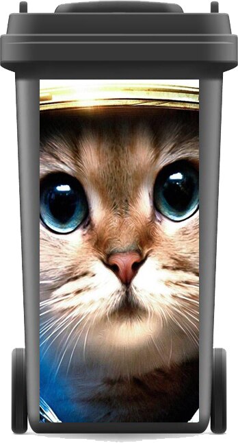 Modern Adhesive Removable Waterproof Sticker Decals Rubbish bin trash can Cover sticker Ktichen 120liter 240liter: 6 / 37x82cm(For240liter)