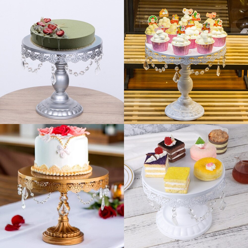 Cake Stand Display Dessert Cake Metal Stand Wedding Party Birthday Party Crystal Frame Dining Table Decoration Safe Reliable