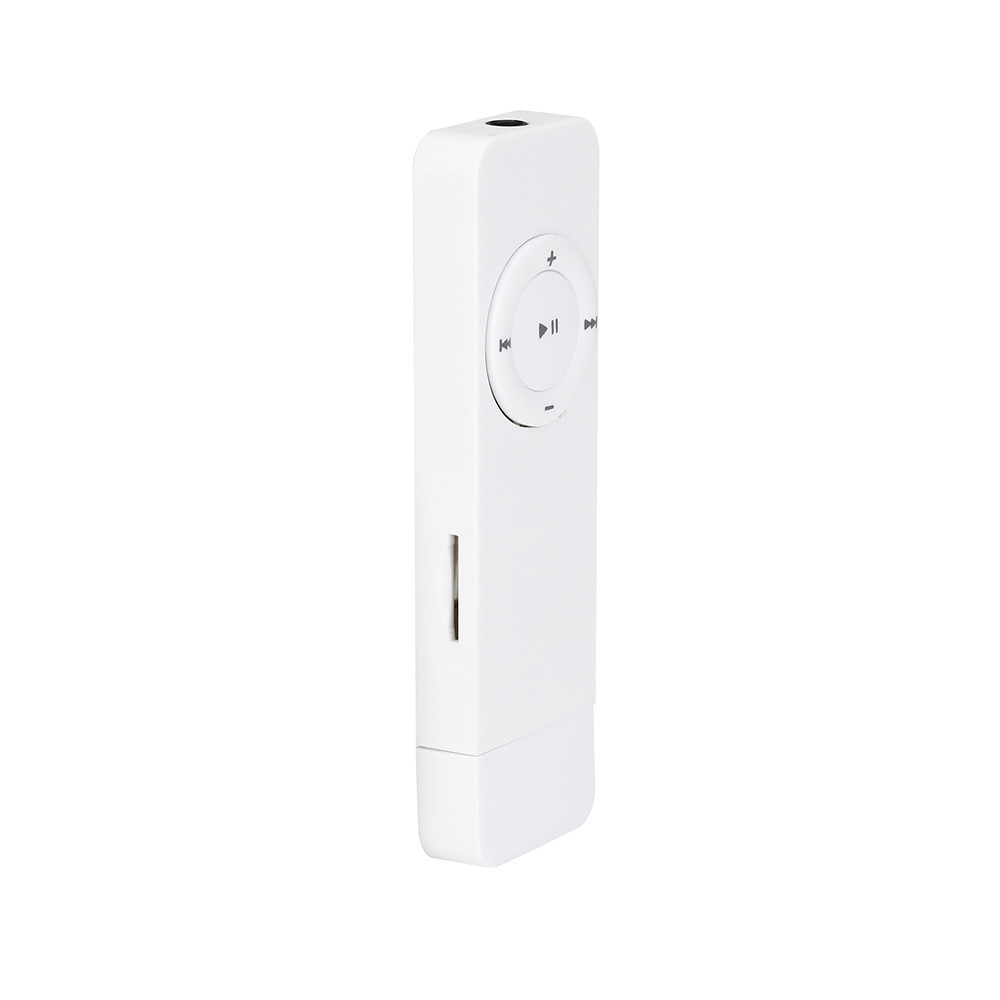 Portable Strip Sport Lossless Sound Music Media MP3 Player Support Micro TF Card Music MP 3 Walkman MP 3 Player: White