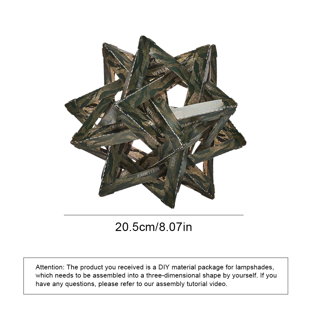 DIY Outdoor Ster Camping Licht Schaduw Waterdichte Sfeer Lamp Cover Slijtvaste Decoratieve Lantaarn Lampenkap (Geen lampen)