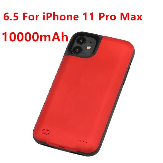 10000mAh Battery Charger Case For iphone 6 6s 7 8 Plus X S Power Bank Charging Case For iphone 11 Pro Max 11pro power bank Case: 11Pro Max Red
