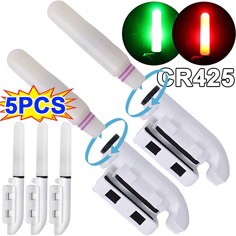 Waterproof Fishing Electronic Rod Luminous Stick Light LED Removable Float Tackle Night Rock Fishing Accessorie CR425 Battery