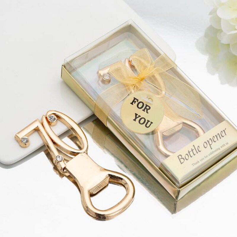 10pcs/lot Wedding Anniversary Party Favors Adult Ceremony Guest Giveaways Birthday Bottle Opener For Party: 70