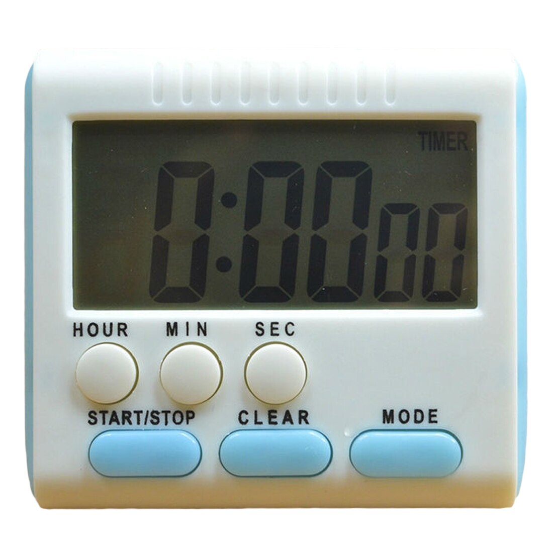 LCD Magnetic Digital 24 HoursTimers Kitchen Timer Cooking Timer Count Up Down Alarm Clock With Stand: Blue