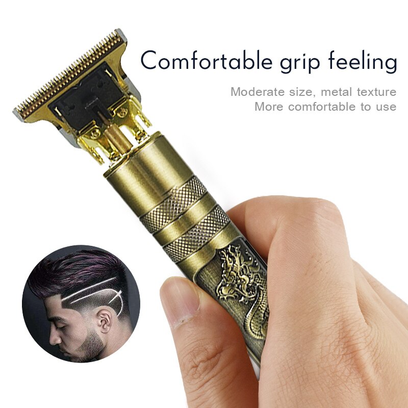 Barber Hair Clipper T9 Beard Trimmer Cordless Haircut Shaver T Blade Hair Finishing Machine Men Engraving Outliner