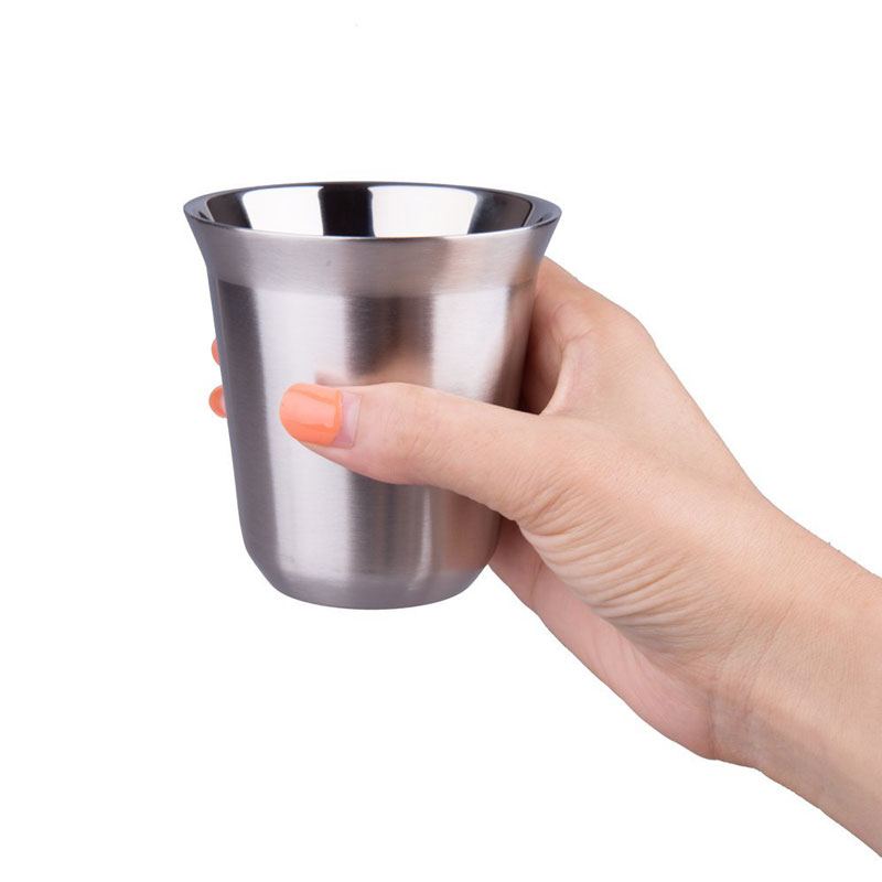 Nespressokoppar pixie espresso rostfritt stål dolce gusto dubbel vägg termokapsel kaffekopp 1 st 80ml 150ml