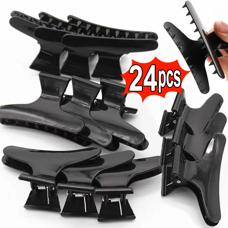 24 Uds. Pinzas para el cabello de salón para mujer, horquillas con estilo, pinzas para el cabello, herramientas de peluquería de Color, accesorios para garras de cola de caballo