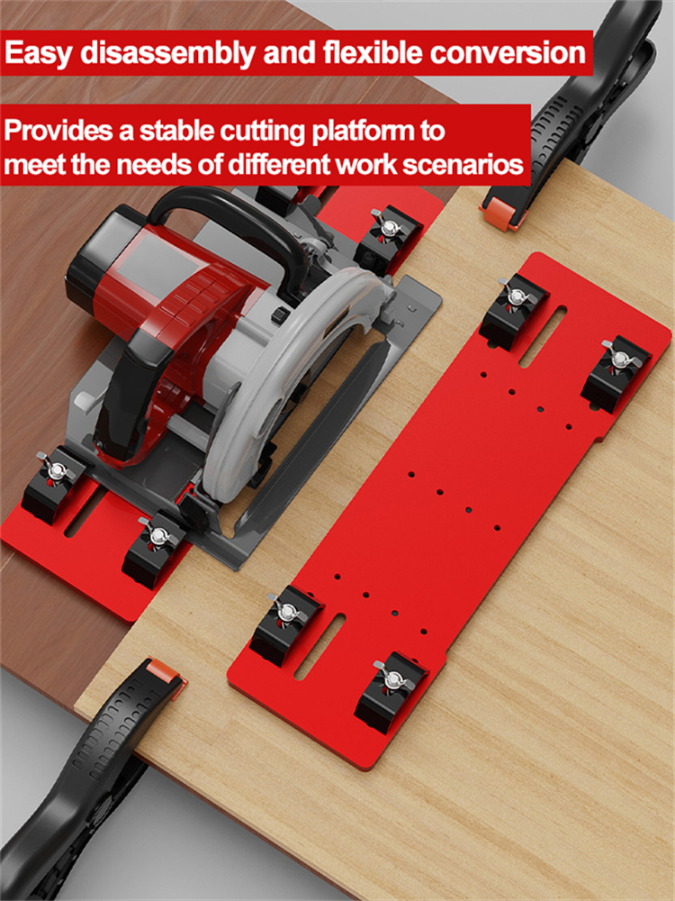 Adjustable Saw Base Bottom Guide Universal Base Plate for Electric Circular Saw Woodworking Quick Positioning Guide Bracket