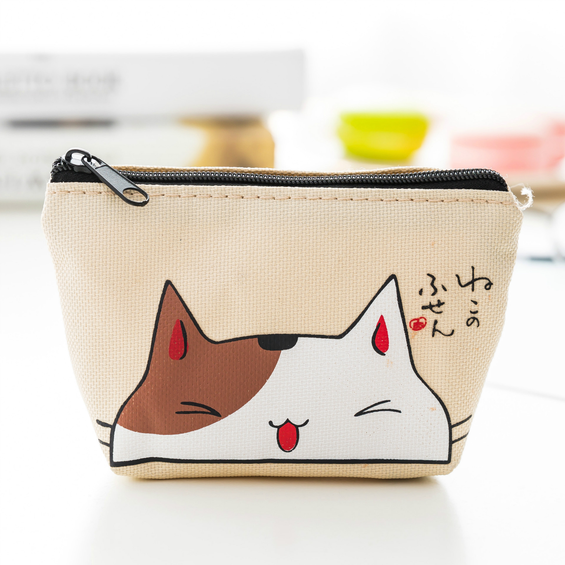 Donne della Tela di Canapa Della Borsa Della Carta di Chiave Mini Borsa Del Sacchetto Della Ragazza Dei Capretti Dei Bambini Carino Piccolo sacchetto della Chiusura Lampo Della Borsa Della Moneta del Supporto di Carta Del Sacchetto Del Raccoglitore cassa Del Sacchetto Del Sacchetto: 15