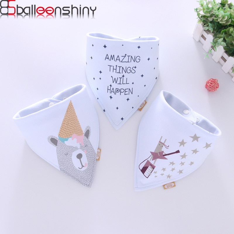 BalleenShiny Zachte Katoenen Bandana Slabbetjes Baby Babador Voeden Zuigeling Burp Doeken Cartoon Speeksel Handdoek Baby Eten Accessoire