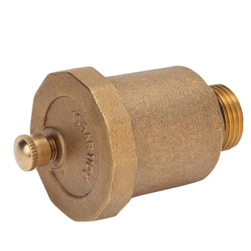 Automatic One Way Air Vent Valve G1/2" Male Thread Air Vent Exhaust Valve Brass