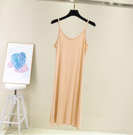 Frühling Sommer 2024 Frau Panzer Kleid lässig modal sexy Leibchen Elastische Weibliche Hause Strand Kleider Oansatz Camis sexy Kleid: L / Armee Grün