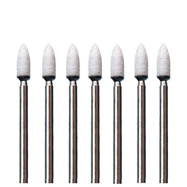 7Pc Keramische Steen Nail Boor Frezen Cuticle Schoon Bramen Polijsten Nagelvijlen Pedicure Tool Combinatie Accessoires: 16