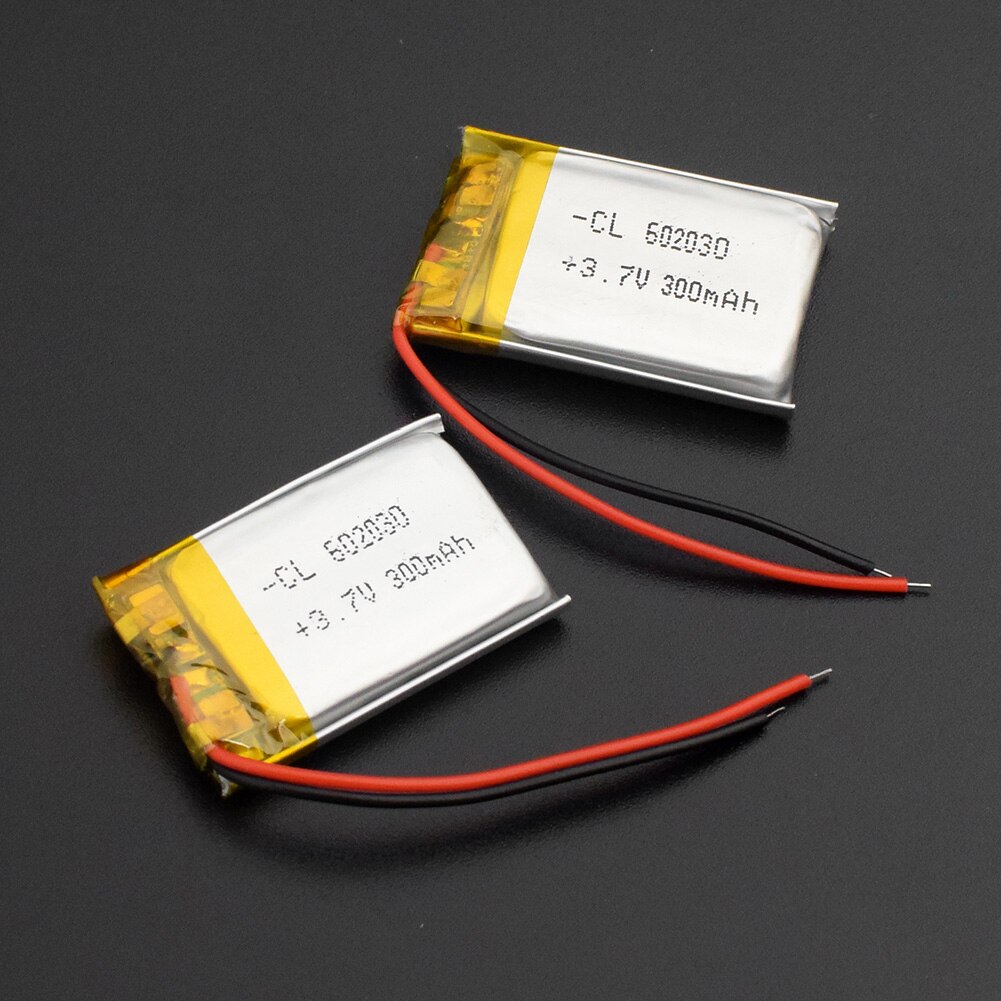 Polymer lithium battery 602030 300mAh 3.7V Li-po Rechargeable batteries li ion Battery for Bluetooth Pen Camera GPS MP5 MP3 MP4