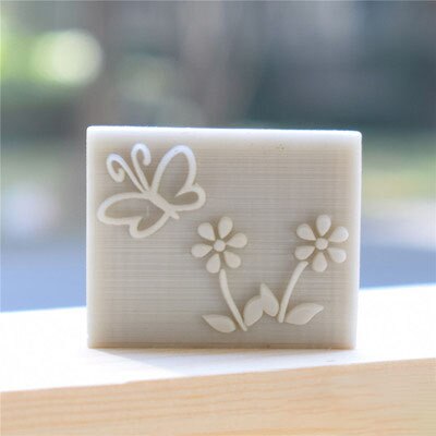 1 st lucky tree och blommönster mini diy tvål stämpel diy handgjorda tvål stämplar vit harts tvål kapitel personlighet: Nr .14 5 x 4cm