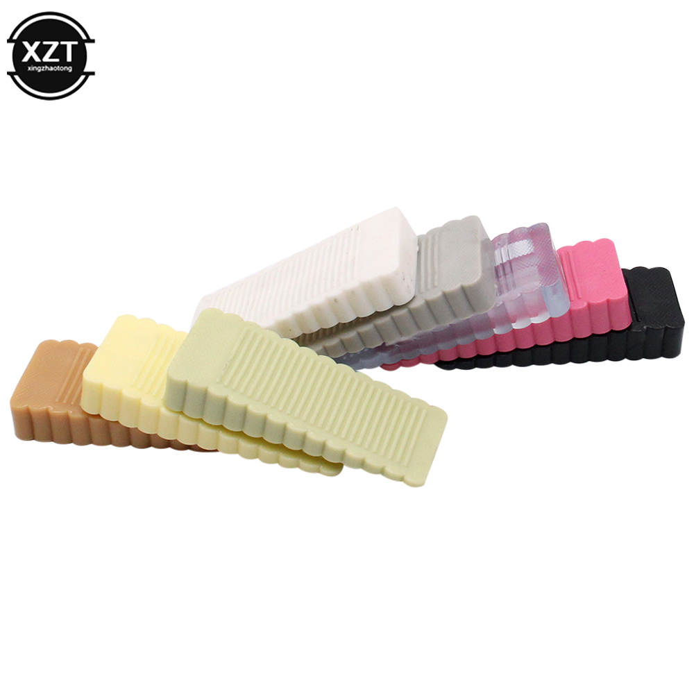 Trapezium Silicone Rubber Deur Stop Stoppers Deur Blok Kinderen Anti-Map Hand Hotel Veiligheid Deur Kaart Opknoping Deur Stop