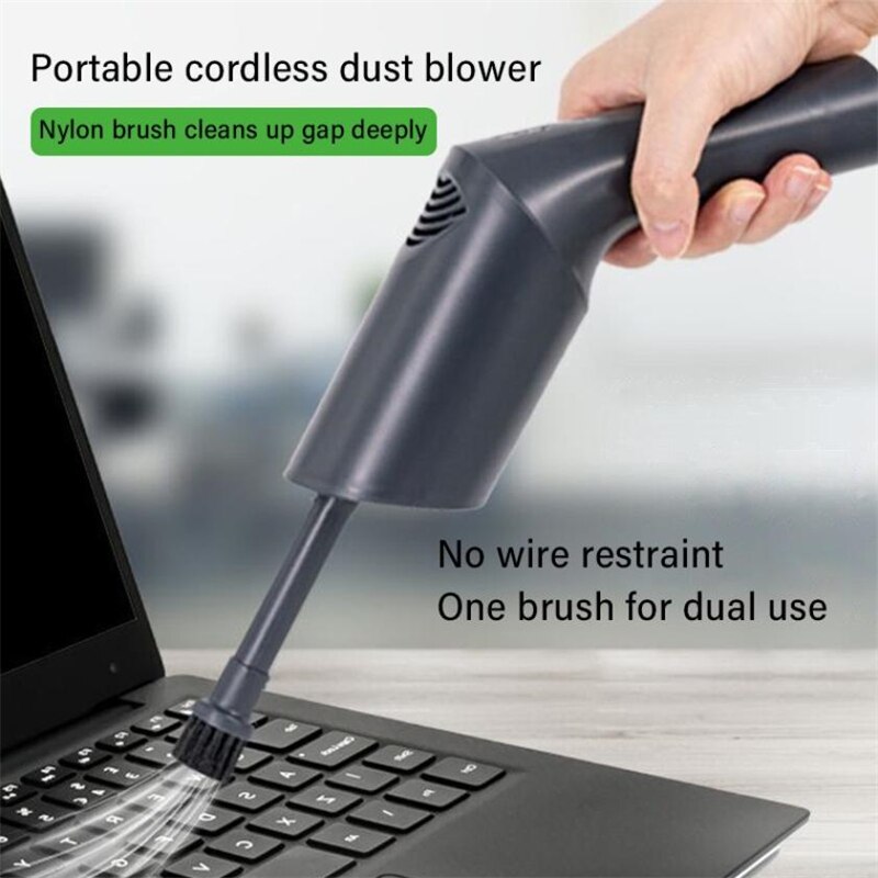 Soplador eléctrico de aire comprimido para ordenador, limpieza de ordenador, limpiador de polvo de aire inalámbrico para teclado de PC, migas,