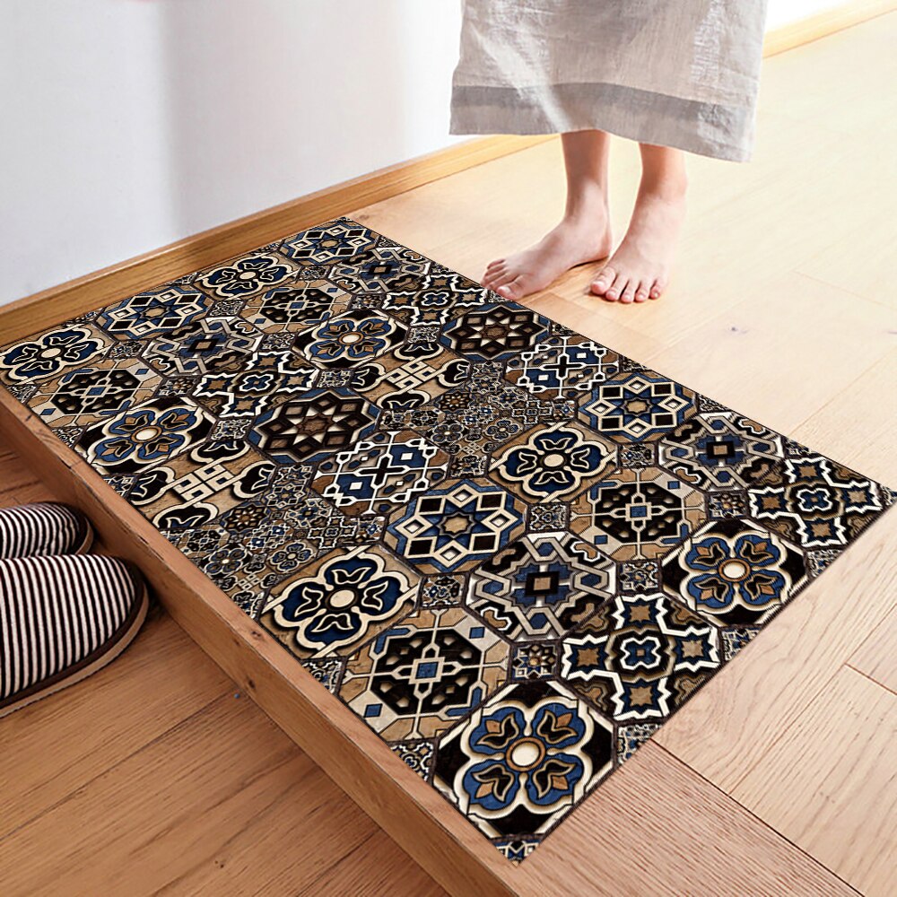 10cm/15cm/20cm Matte Tile Wall Sticker Transfers Covers Wear-resisting Waterpoof Bathroom Floor Decor Living Room Art Wallpaper