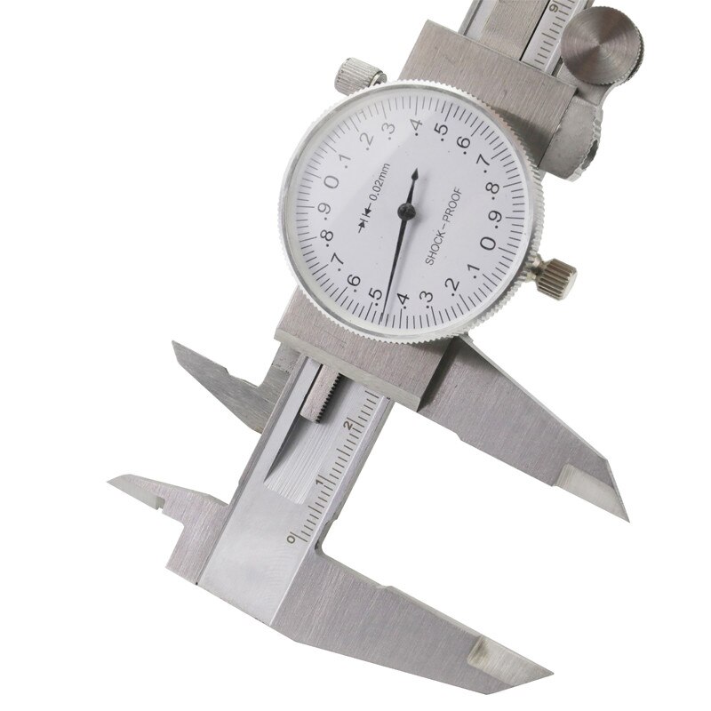 Factory-outlet 0-6" Inch Dial vernier caliper 6 inch .001" Shock Proof Dial Caliper gauge micrometer: sliver 0.02mm