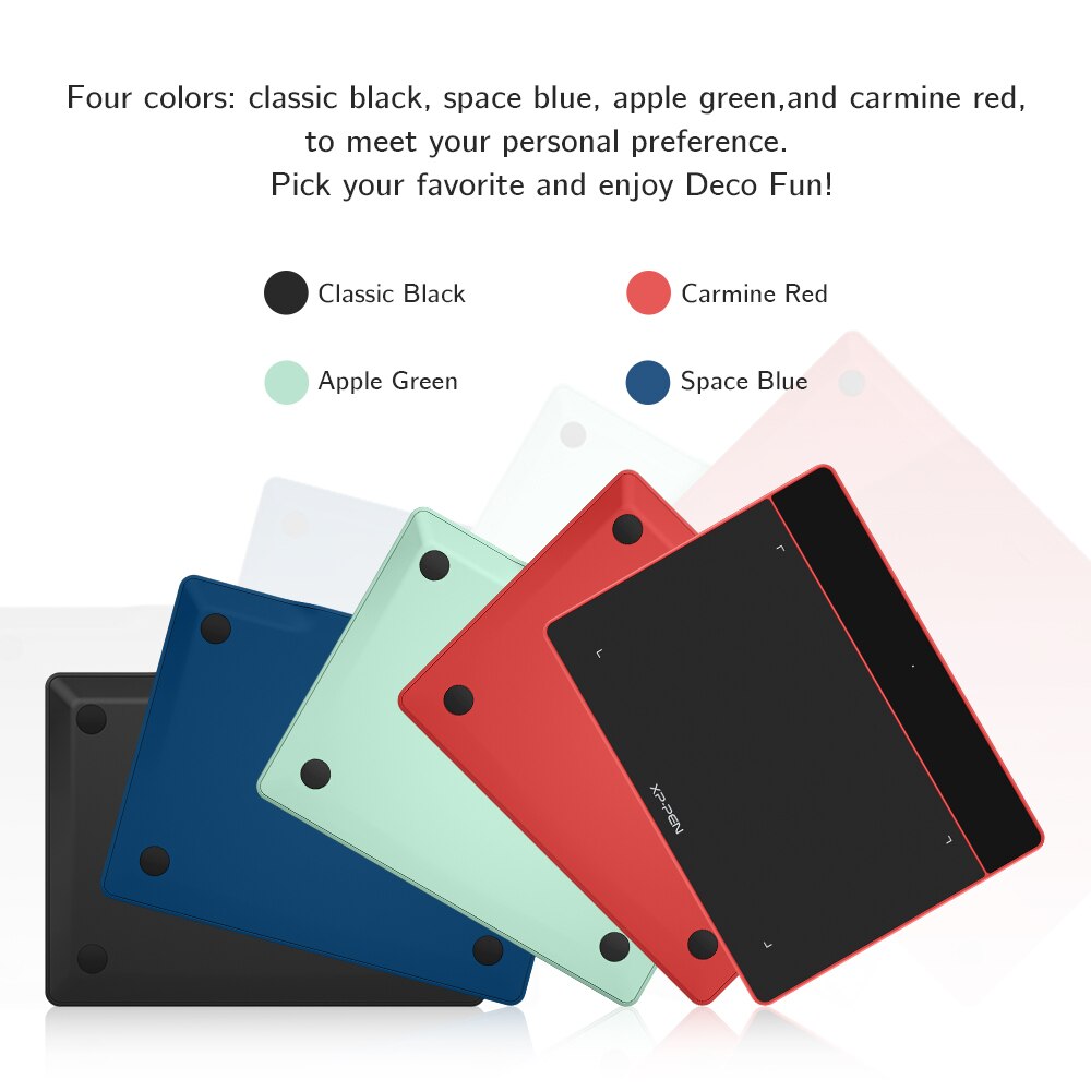 XP Pen Deco Fun XS Graphic Tablet 8192 levels Tilt Digital Drawing Tablet 266RPS Support Android Mac Linux Windows Chrome