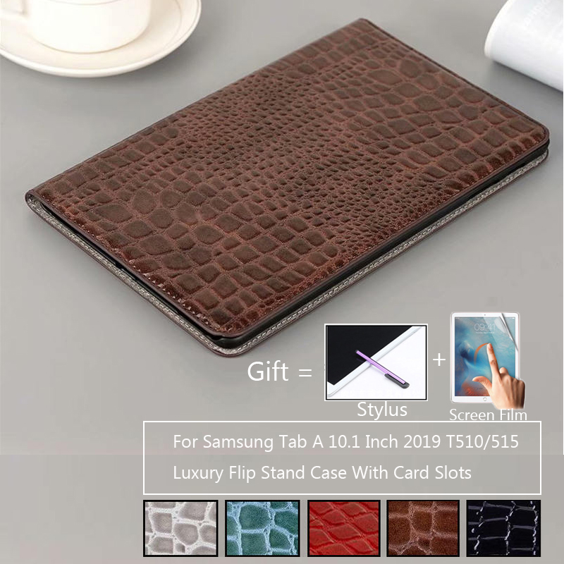 Folio Stand Cover Case Voor Samsung Galaxy Tab Een 10.1 "SM-T510 SM-T515 T510 T515 Luxe Tablet Case Beschermende cover Skin