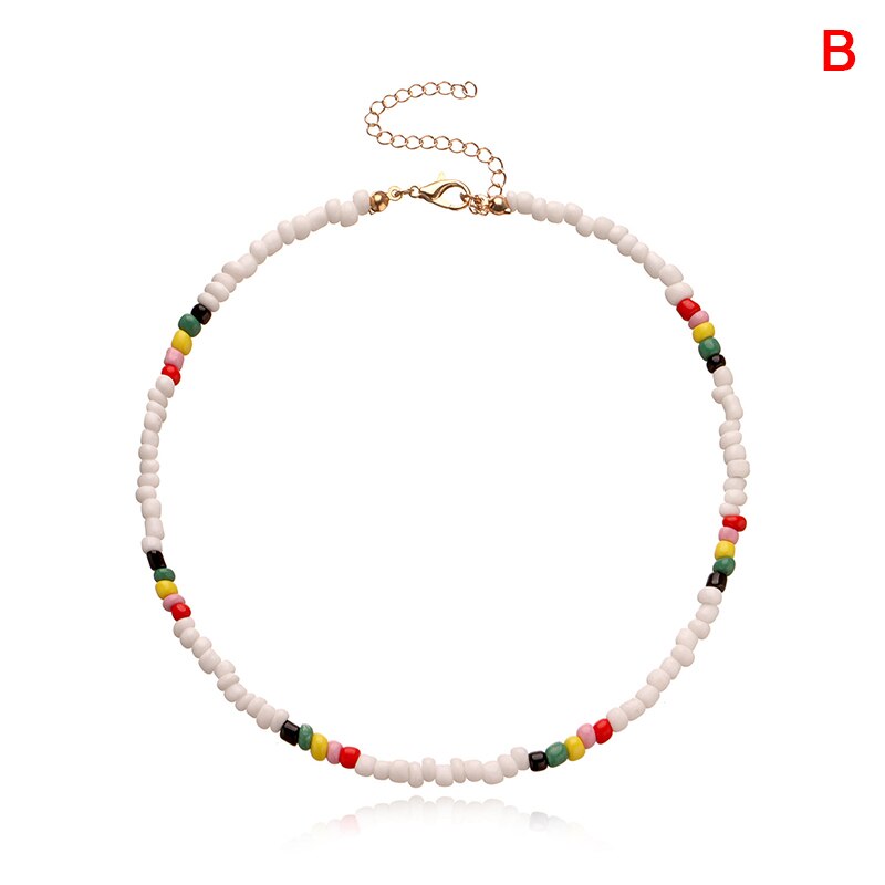 1 Pc Bunte Kleine Perle Schmetterling Stern Anhänger Choker Böhmen Halskette Frauen Schmuck: B