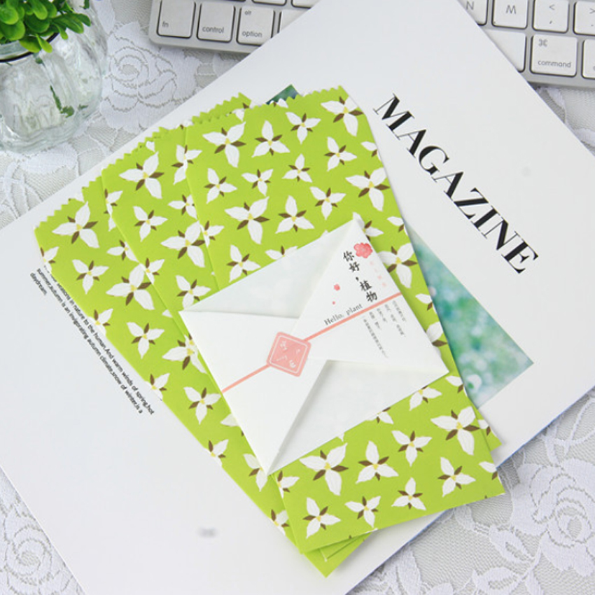 10Pcs/pack Hello plants Envelope Paper Envelope Craft Envelopes for Wedding Letter Post Stationery