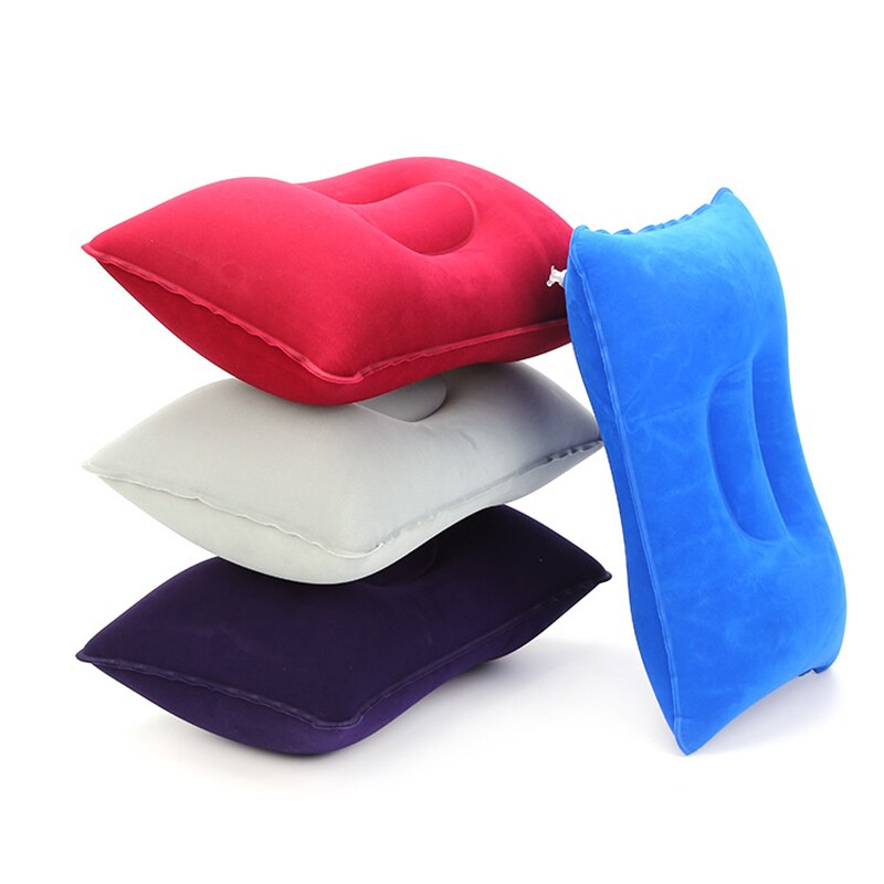 Bequem Ultraleicht Aufblasbare PVC Nylon Luft Kissen Schlaf Kissen Reise Schlafzimmer Wandern Strand Auto Flugzeug Kopf Rest Unterstützung