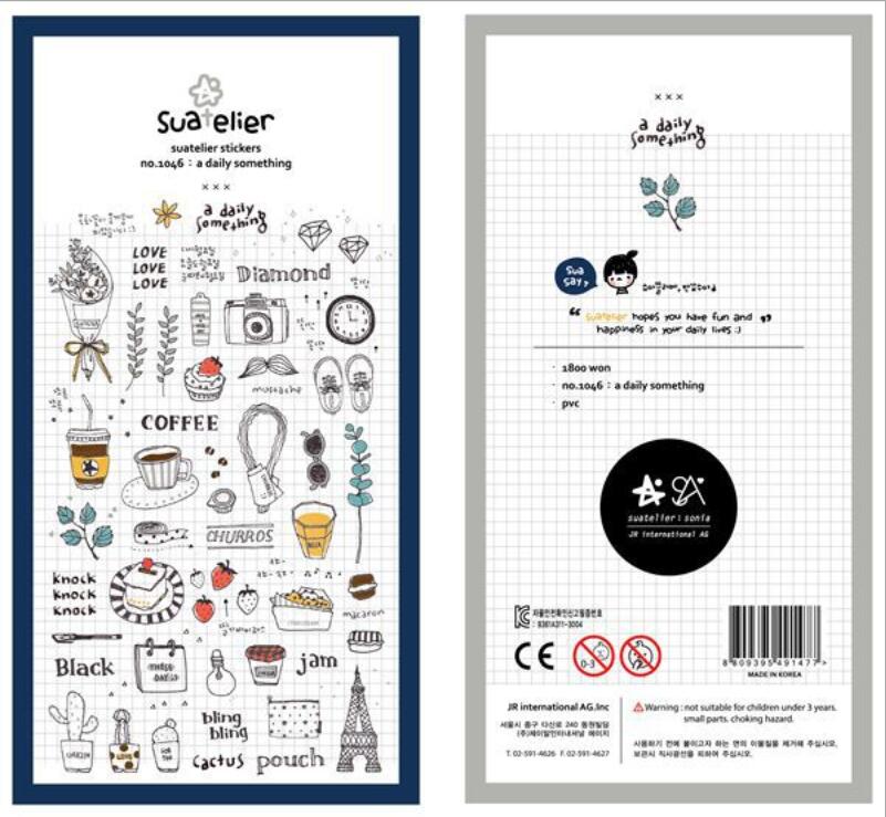 A Daily Something Decorative Sticker Set Diary Album Label Sticker DIY Scrapbooking Stationery Stickers Escolar