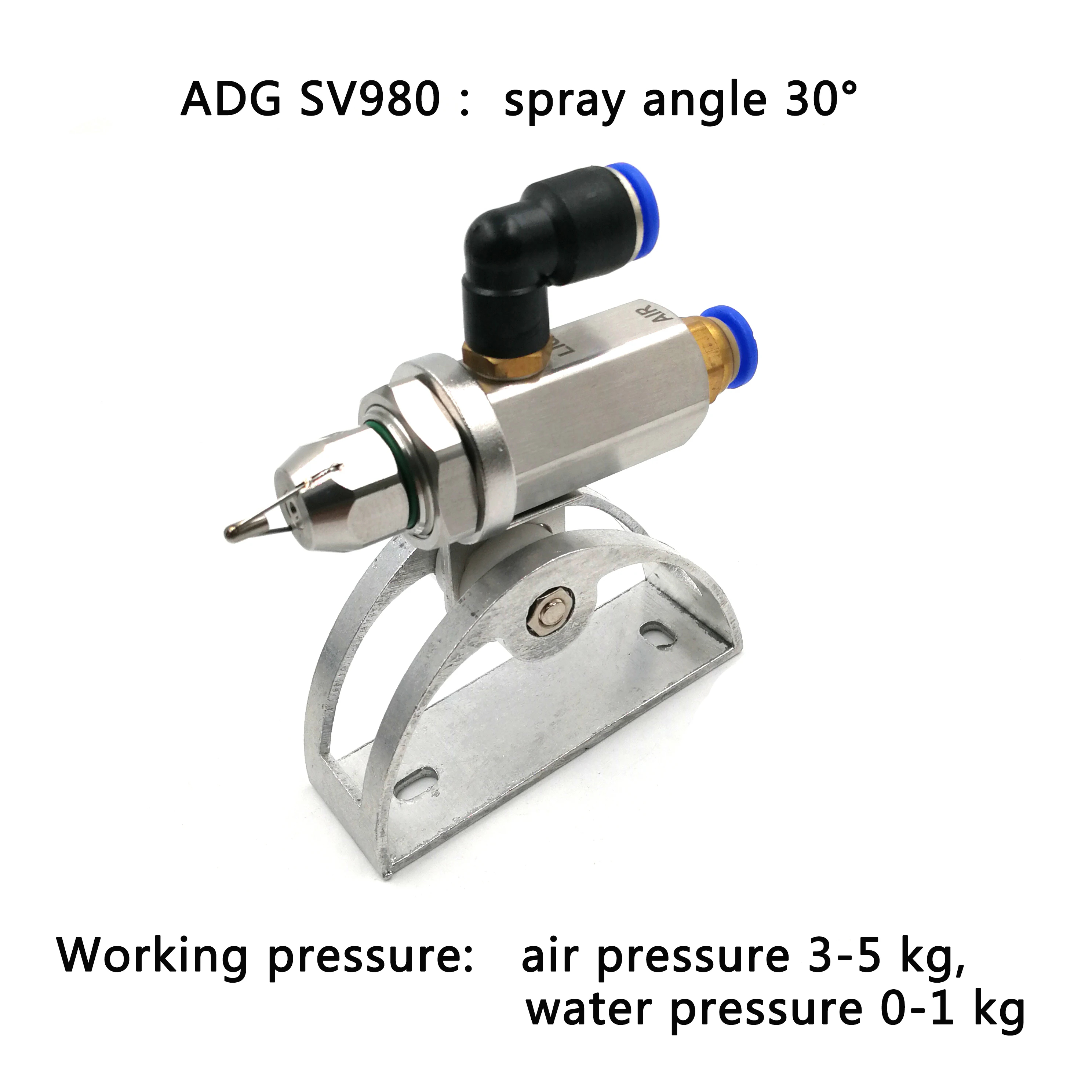 Air Atomizer Spray Nozzle, Ultrasonic Dry Fog, Super Fine Mist Atomizing, Dust Removal, SS304 Stainless Steel,: Lavender