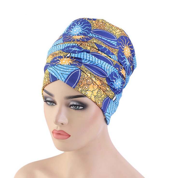 Ladies Headwear African Style Ladies Wrap Headscarf Ethnic Style Baotou Cap African Print Pattern Turban Hats Multicolor: Color6