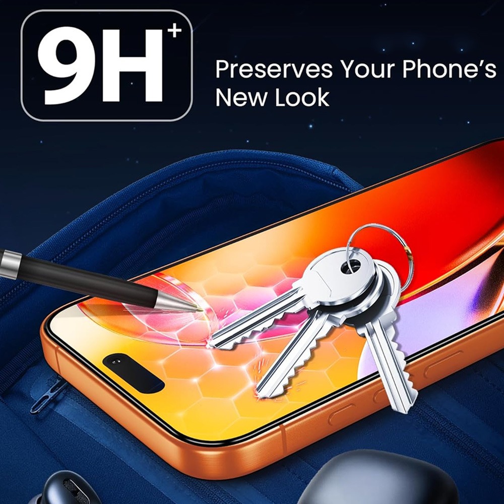3Pcs Full Coverage Tempered Glass for iPhone 17 16 15 14 Pro Max Air 16e 17e Screen Protector for iPhone 15 14 Plus 13 12 11 Pro