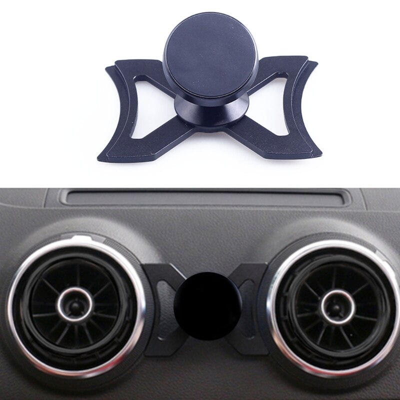 Voor A3 S3 Magneet Auto Air Vent Mount 360 Graden Mobiele Telefoon Houder Stand Auto Telefoon Houder Magnetische Dashboard: Black