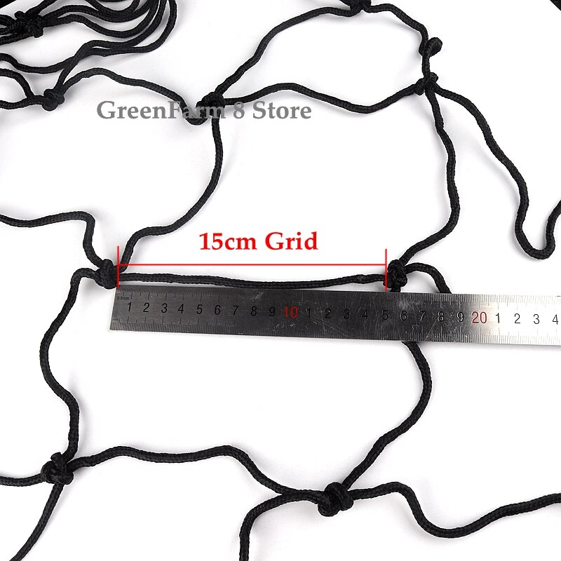 4/5/6/8/10/12/15cm Grid Black Color Stairs Toddler Safe Deck Anti Falling Net Nylon Safety Protection Nets Round Dia 4~6mm