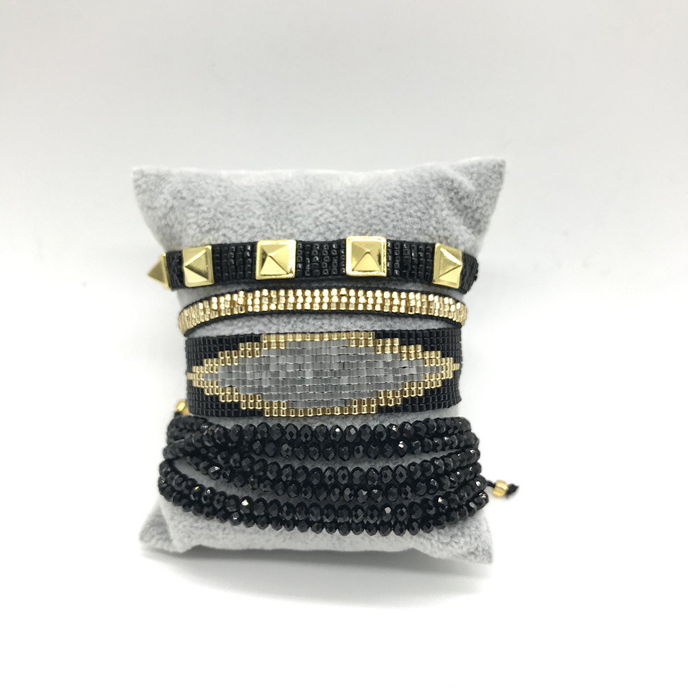 Bracciale occhio turco stella blu bracciale MIYUKI bracciale cuore stella cristallo bracciale gioielli fatti a mano nappa