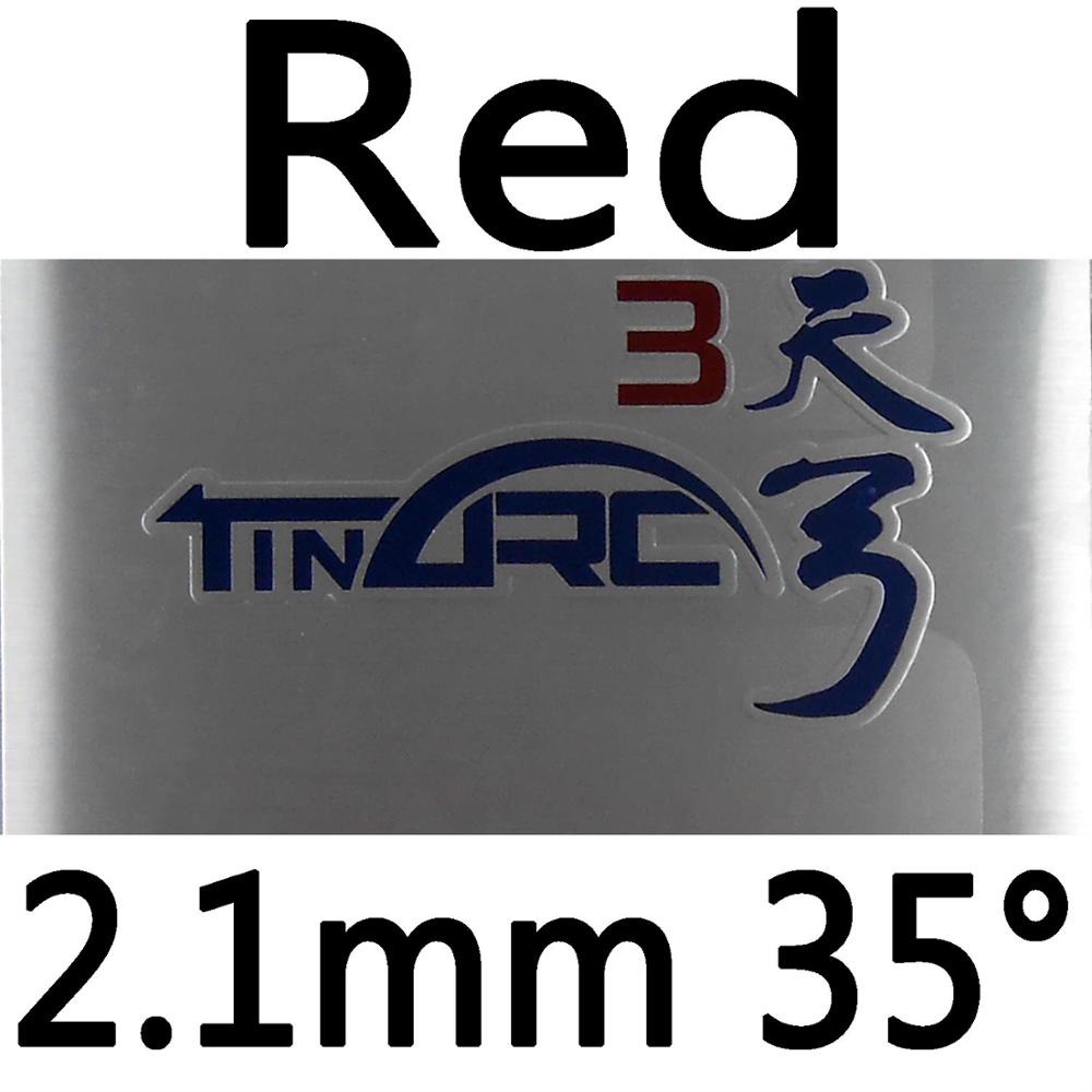 Original DHS TinArc 3 TinArc3 TinArc III pips-in table tennis pingpong rubber with sponge: red 2.1mm H35