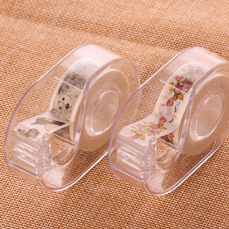Schreibwaren transparent Bandspender Cutter