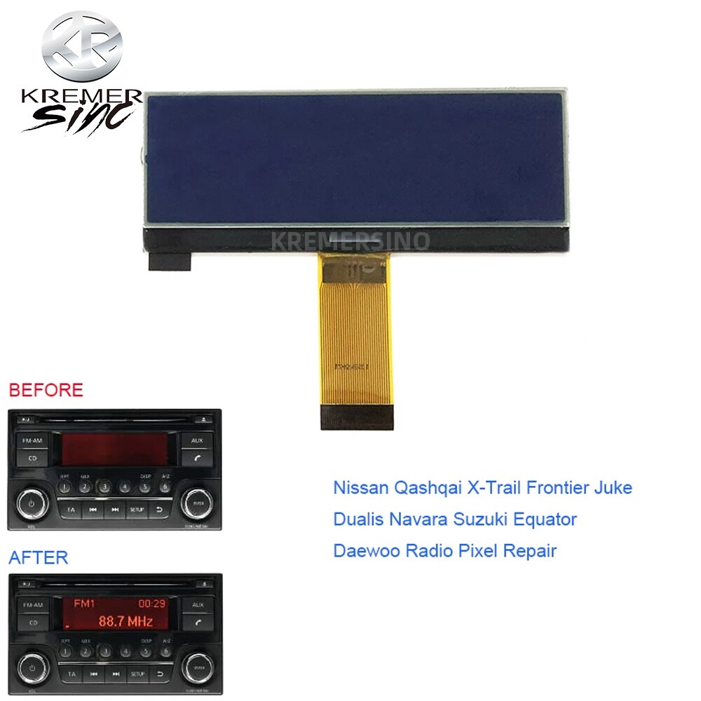 Pantalla LCD para Nissan, Qashqai, Juke, Suzuki, Renault, Dacia y Lada, pantalla estéreo de coche, reparación de píxeles, Radio de coche, solo Daewoo