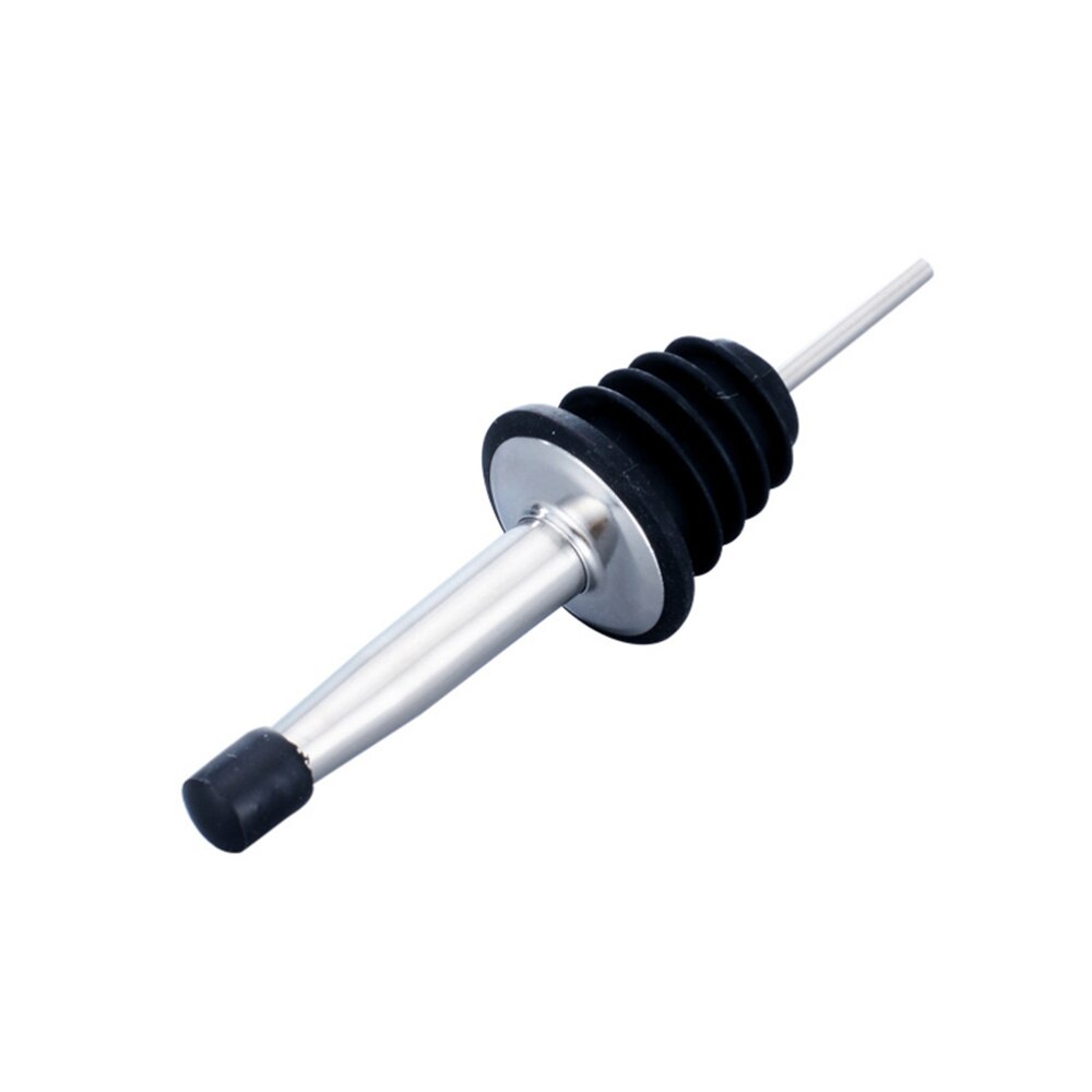 5pcs Stainless Steel Pourer Bottle Stopper Pourer Oil Stopper with Lid for Bar Party Restaurant (Rando