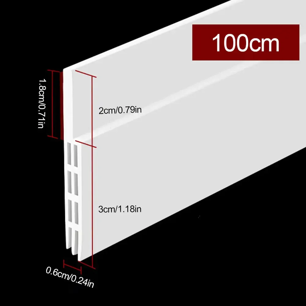 100cm Silicone Door Draught Excluder Door Bottom Sealing Strip Tape Weatherstrip Waterproof Wind Proof Sound Insulation Tape: SKY BLUE