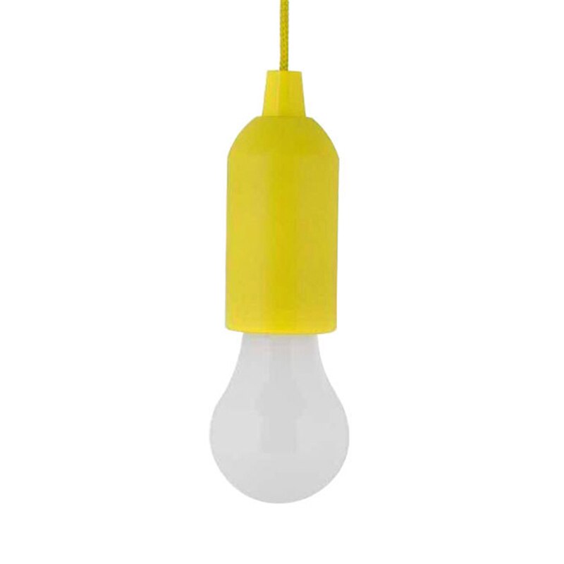 Portable LED Bulb Light Hanging Lamp Drawstring Lights Tent Camping Bulb Night Light Lantern For Parties Weddings Festivals BBQ: Yellow