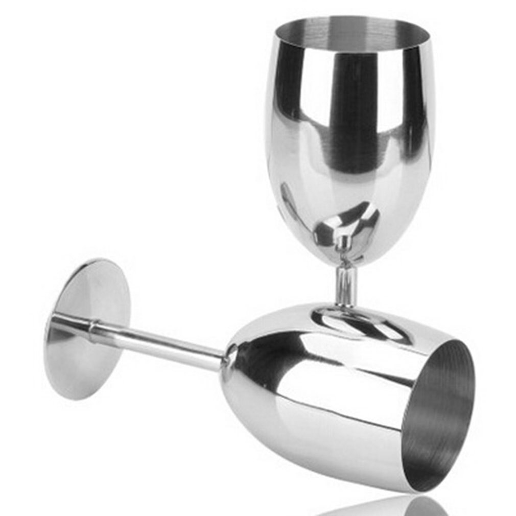 304 Roestvrij Staal Glas Wijn Beker Creatieve Wijnglas Wijn Champagne Cocktail Cup Glass17cm/14Cm Partij levert