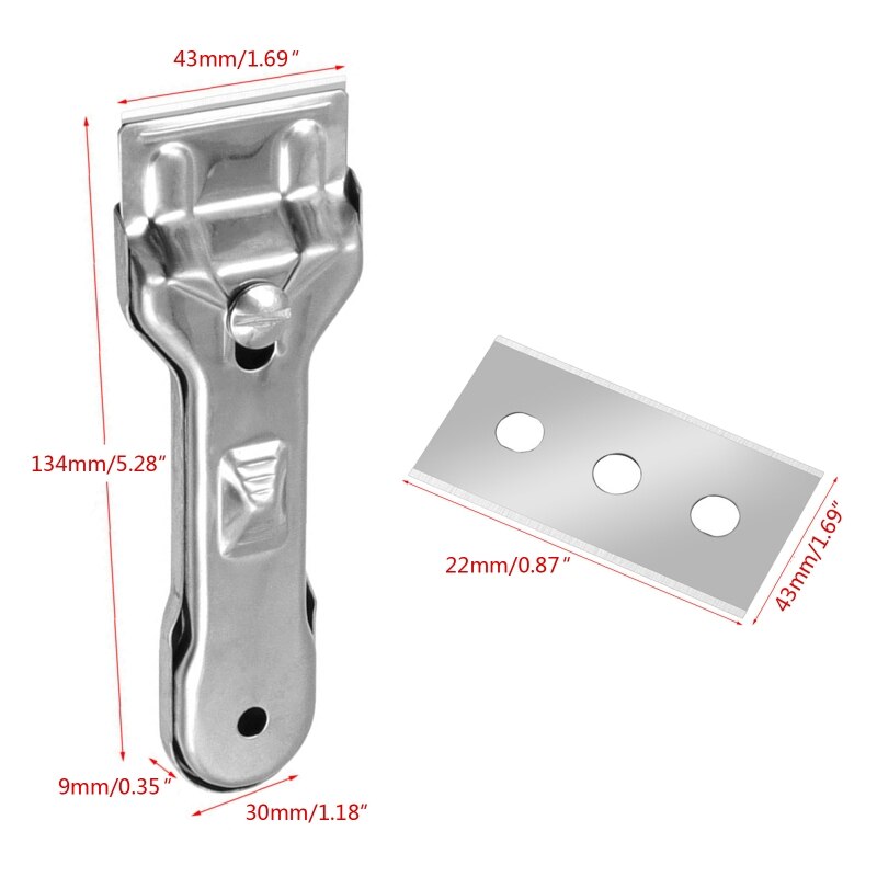 Multifunctional Glass Scraper Ceramic Hob Scraper for Slogan Decals Kitchen Stove Cleaning Utility Knife Stainless 2022