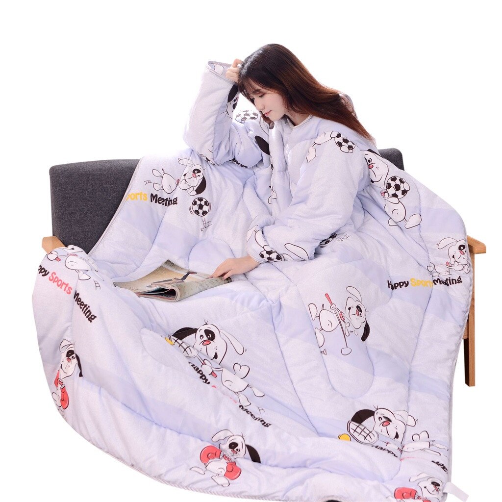 Hiver couettes paresseux couette avec manches famille jeter couverture Cape Cape sieste couverture dortoir manteau couverture #0217g10