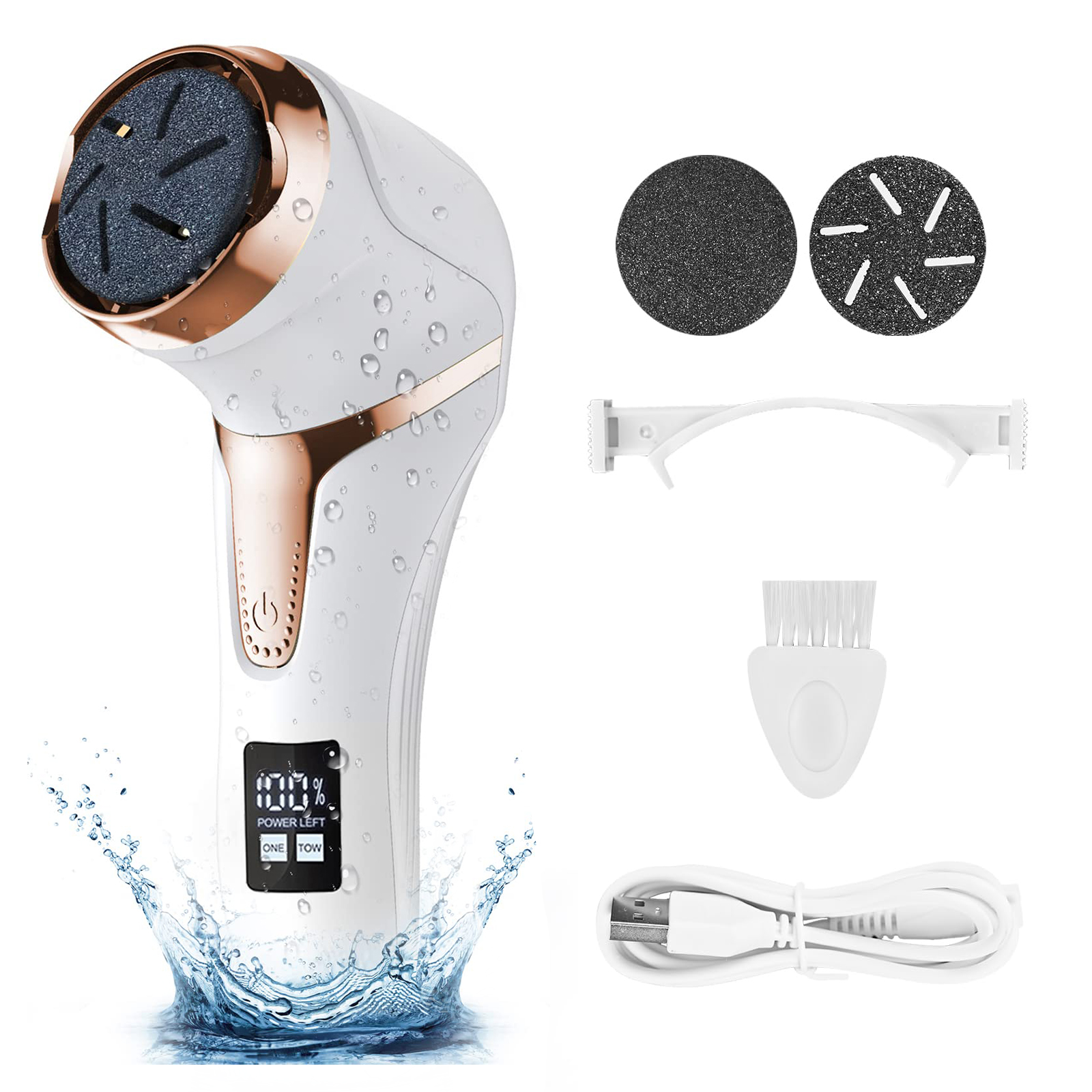 Pedicure Machine Callus Remover Pedicure Tools Foot Dead Skin Remover Foot Grinder Electric Foot Grinder Elec: Gold