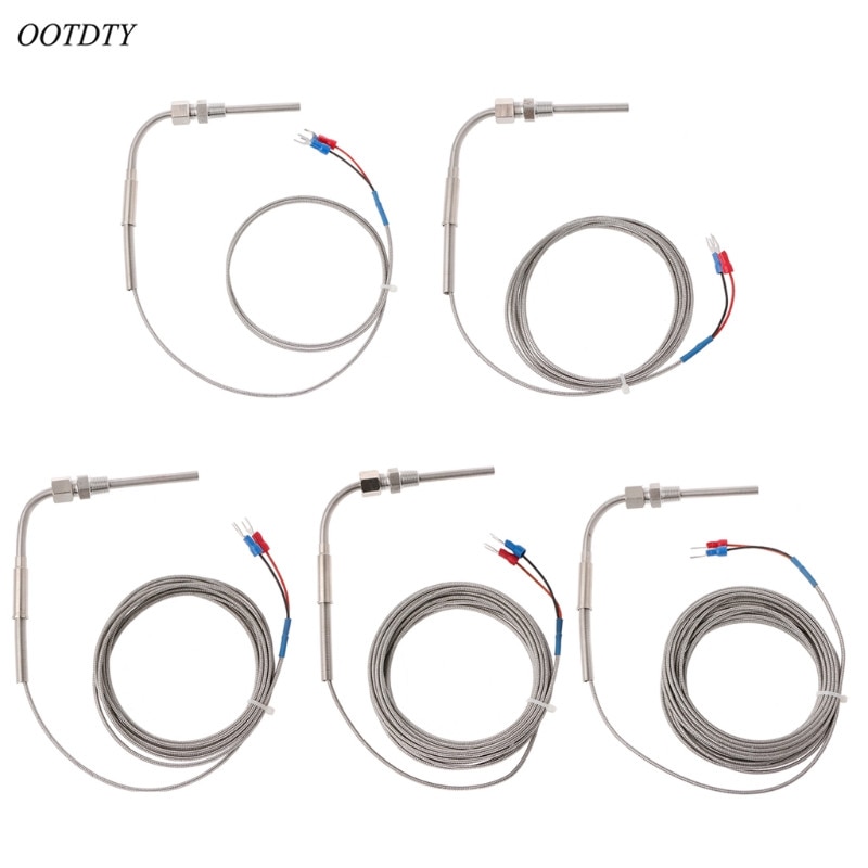 Sensores de Temperatura do Gás de escape EGT Termopar Tipo K Para Exhaust Gas Probe Temp Do Motor 1/2/3/ 4/5 m