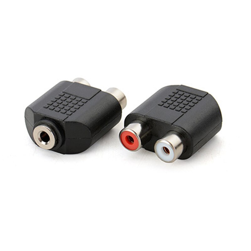 3.5mm Jack To 2 RCA Female to Female Audio Jack Connector Adapter